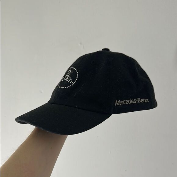 Vintage Mercedes Benz Rhinestone Official Mercedes One Size Hat - Picture 1 of 5